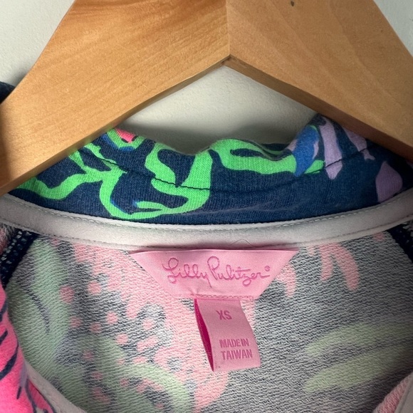 Lilly Pulitzer Women's Size XS Indigo All A Glow Skipper Popover Half Zip Top - Picture 4 of 9